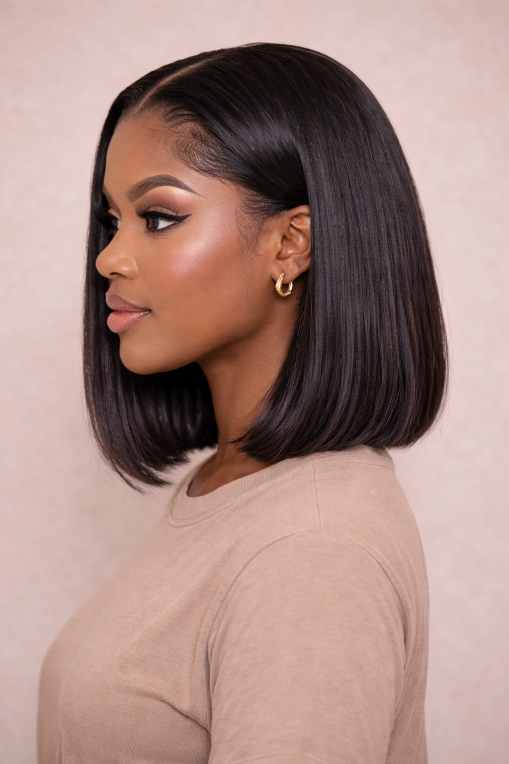 Baddie Bob HD Lace – Perruque Bob Lisse Naturelle