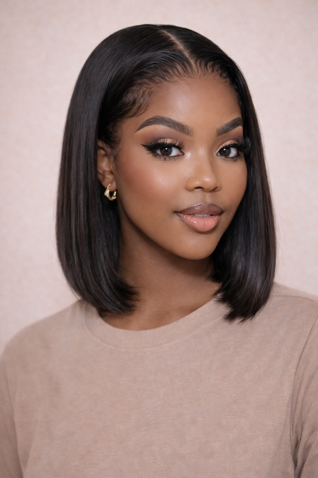 Baddie Bob HD Lace – Perruque Bob Lisse Naturelle