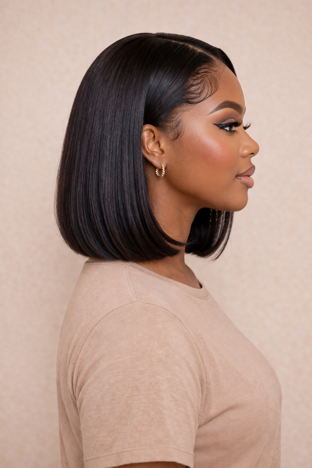 Baddie Bob HD Lace – Perruque Bob Lisse Naturelle