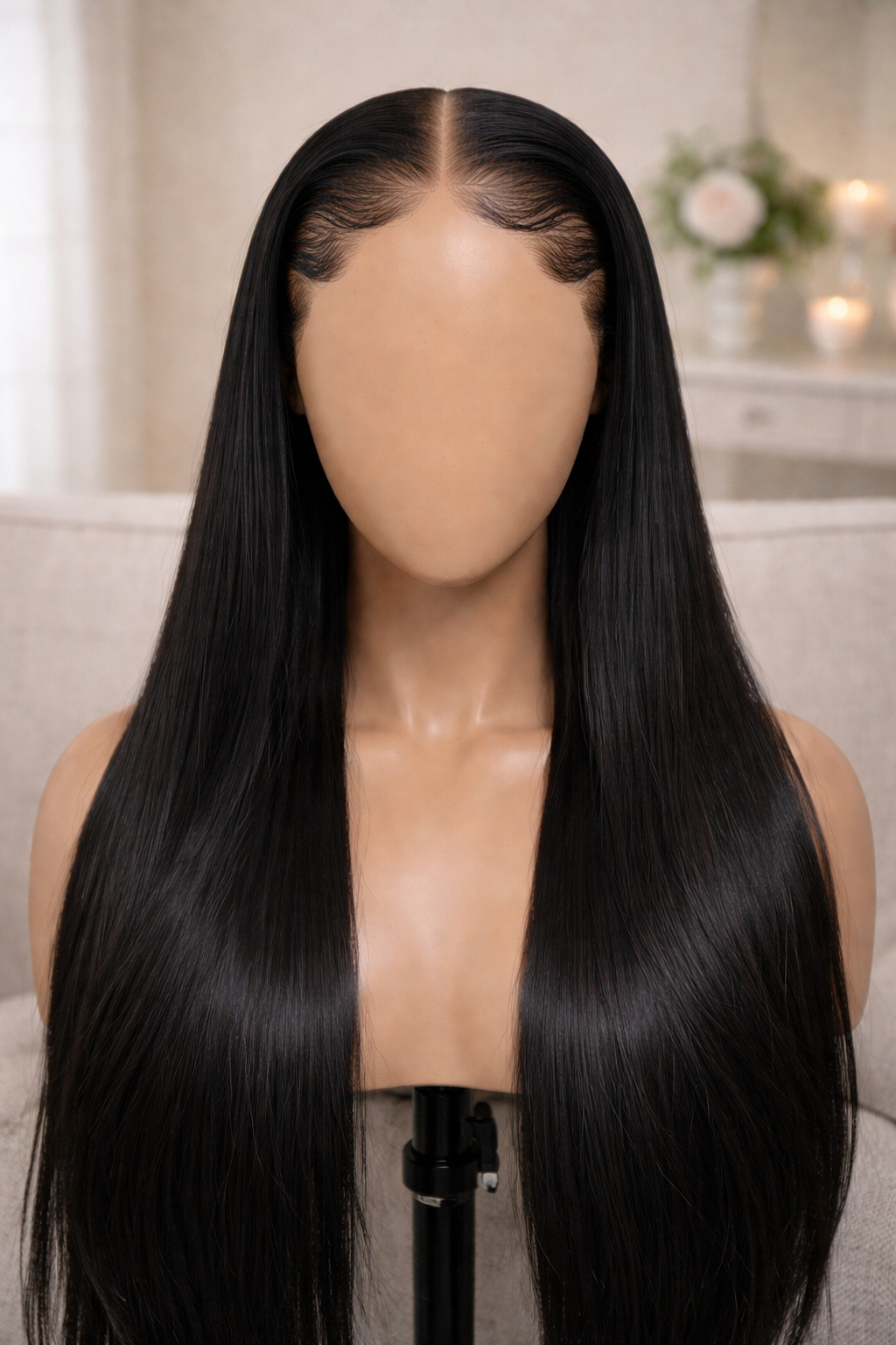 Baddie Straight HD Lace Wig – Perruque Cheveux Naturels